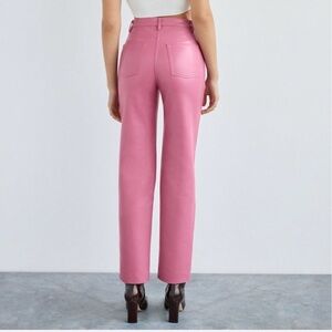 Aritzia Melina Pant Rhodon Pink faux leather size 2